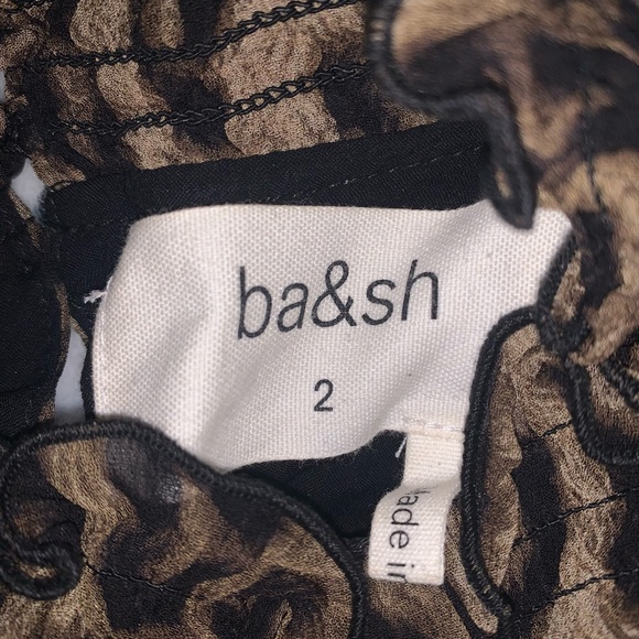 BA&SH LEOPARD ASYMMETRICAL HEM DRESS - Picture 4 of 5